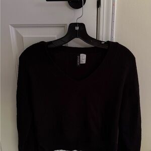 Women's Black V-Neck Sweater